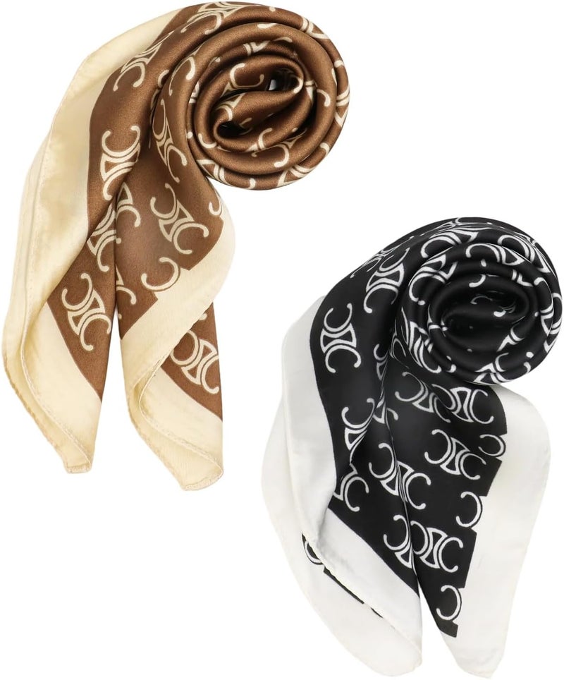 vimate Head Scarf for Women Hair 27'' Square Satin Silk Feeling Bnadana Neck Scarf Handbag Accessories Etc - Image 5